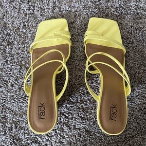 Yellow Strappy Sandals by Topshop